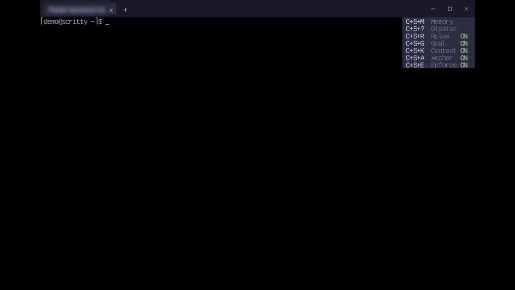 Ctrl+Shift+M opens inline search; an auth query returns ranked captured conversations from antigravity, codex, and claude